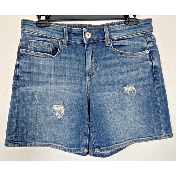 Anthropologie PILCRO Blue Denim Shorts SZ 26 (30") Slim Boyfriend - Picture 1 of 16